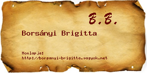 Borsányi Brigitta névjegykártya